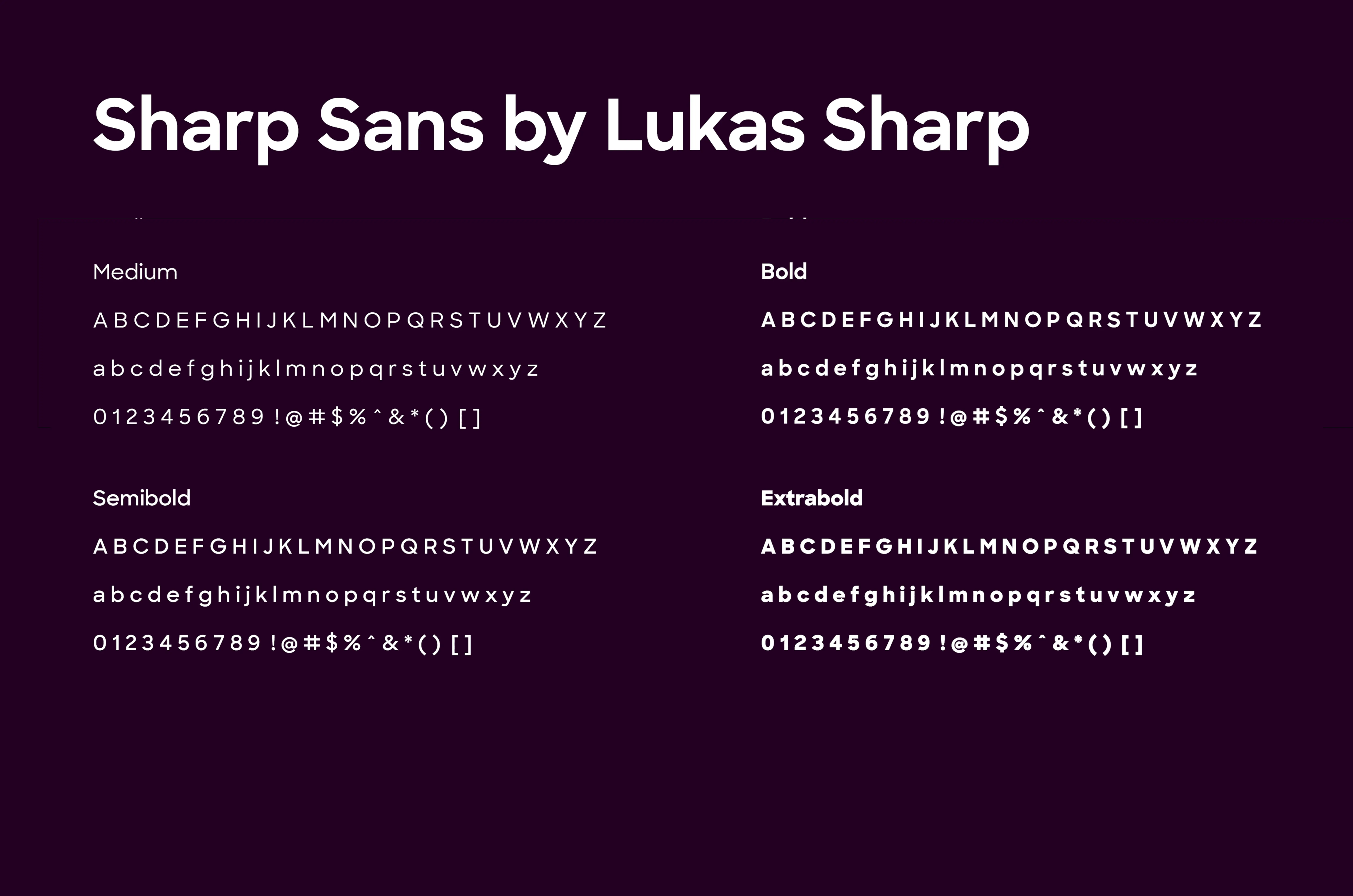 Sharp Sans by Lukas Sharp